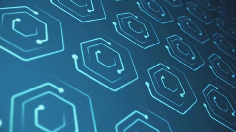 Futuristic Digital hexagon line abstract Technology Concept. 스톡 동영상 334024483