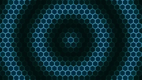 Futuristic digital hexagonal grid background with flowing abstract tech ene.. Stock Footage 336836410