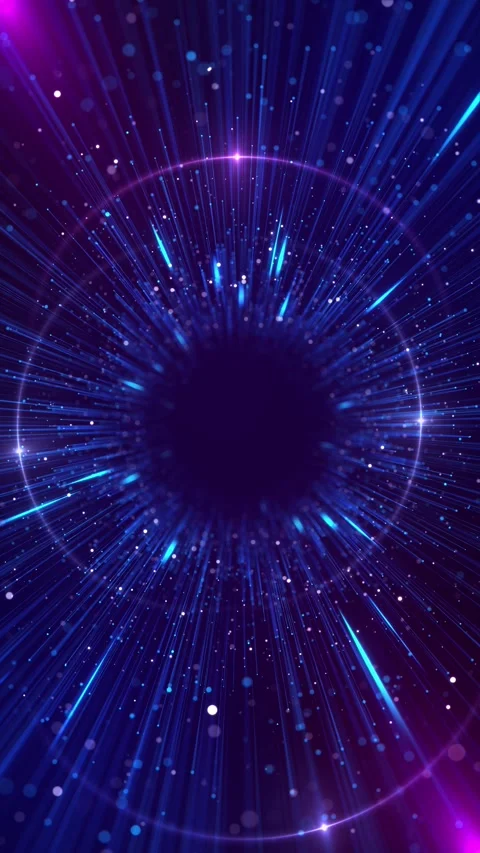 Futuristic digital hi-tech abstract background concentric HUD circles glowing li Stock Footage 341891281