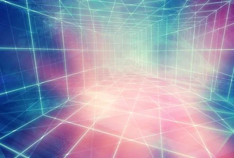 Futuristic Digital High tech Data Room Concept Series Stock-Illustration