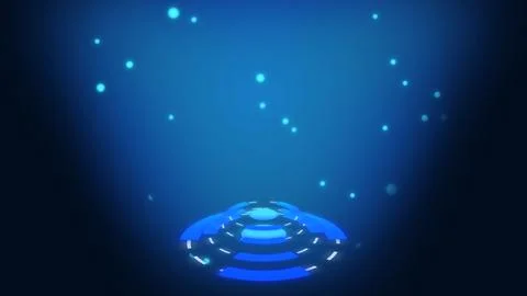 Futuristic digital hud background animation with some particles going up, dig Stock Illustration