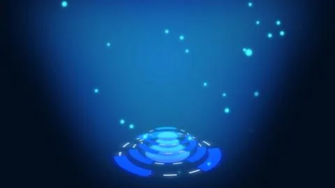 Futuristic digital hud background animation with some particles going up, dig Stock Illustration