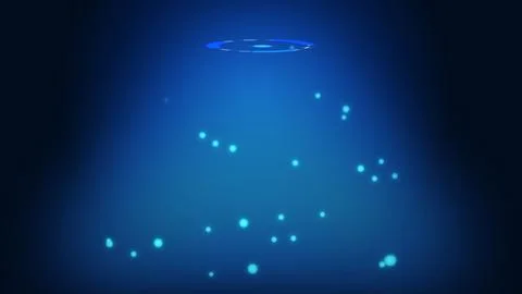 Futuristic digital hud background animation with some particles going up, dig Stock Illustration