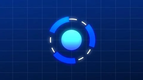 Futuristic digital hud background animation , digital portal background Stock Illustration