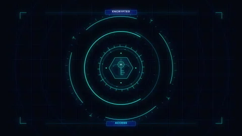 Futuristic digital HUD circle scanner, motion graphic data interface, pulsi.. Stock Footage 348335299
