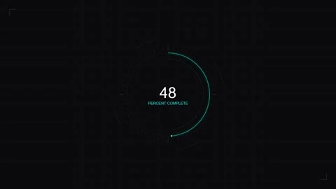 Futuristic Digital HUD Display with Countdown Timer and Data Interface Stock Footage 346660707