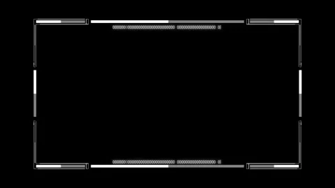 Futuristic Digital HUD Frame Overlay with Data Bars Vídeos de archivo 347005238
