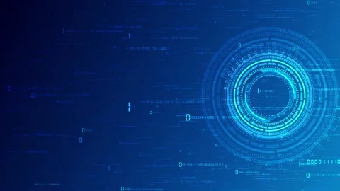 Futuristic Digital HUD Interface Animation Background Stockbeeldmateriaal 314196623