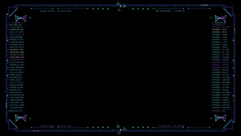 Futuristic Digital HUD Interface Display Video stock 347004662