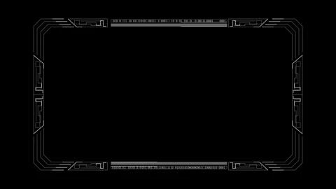 Futuristic Digital HUD Interface Frame Overlay Stockbeeldmateriaal 347004874