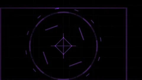 Futuristic Digital HUD Interface with Geometric Shapes and Lines. Stock Footage 334521759