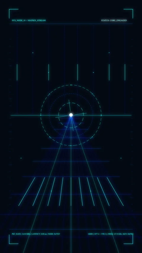 Futuristic digital HUD interface with light tunnel, motion graphic data sca.. Stock Footage 348335828