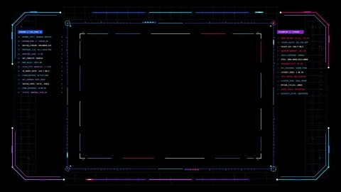 Futuristic Digital HUD Interface Overlay Video stock 347004744