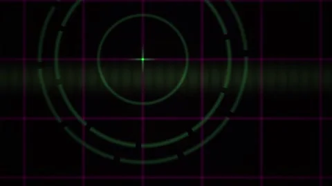 Futuristic Digital HUD Interface with Rotating Circular Scanning Elements. Video stock 341806474