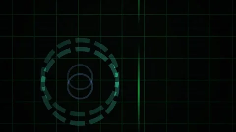 Futuristic Digital HUD Interface with Scanning Circular Elements and Data G.. Stock Footage 340525720