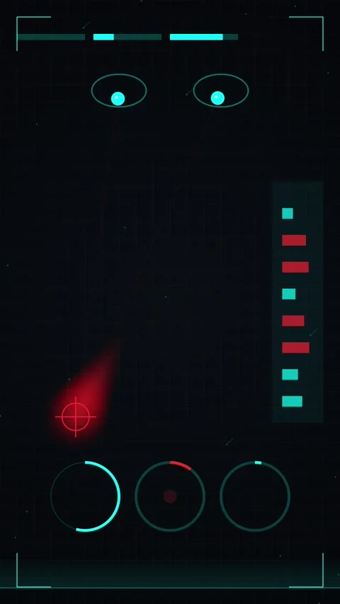 Futuristic Digital HUD Interface with Scanning Radar and Data Visualization Stock Footage 346202798