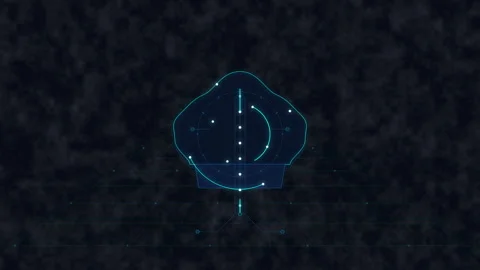 Futuristic digital hud interface, scanning radar, glow tech element, data v.. Stock Footage 348335587