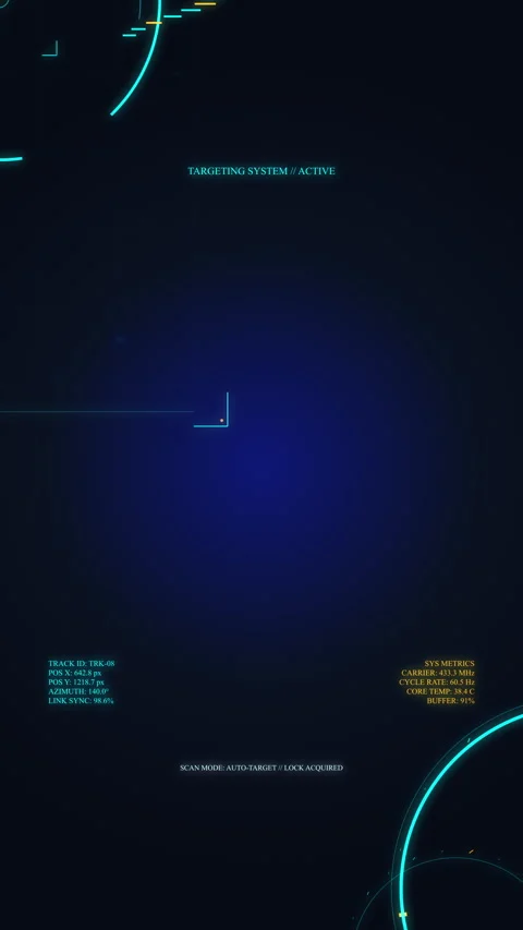 Futuristic digital hud technology interface loop background animation Stock Footage 347567613