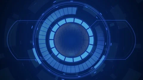 Futuristic digital HUD Technology user interface, Radar screen with various tech Stock Footage 103223094