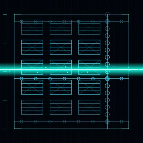 Futuristic Digital Interface Blueprint Blueprint Design UI UX Design Technolo Stock Footage 346282778