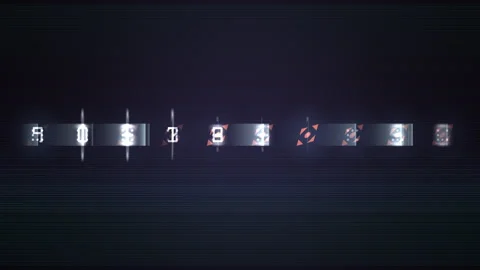 Futuristic Digital Interface Display Dynamic Data and Numbers Видео 305744757