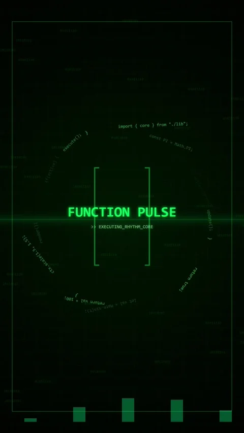 Futuristic Digital Interface Display with Function Pulse Text Stock Footage 346204024