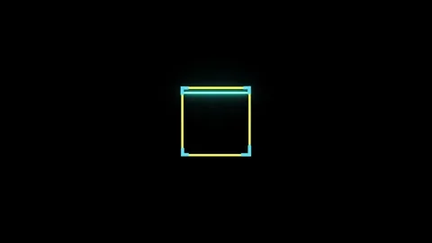 A futuristic digital interface displaying a glowing rectangular window with.. Stock Footage 337567937
