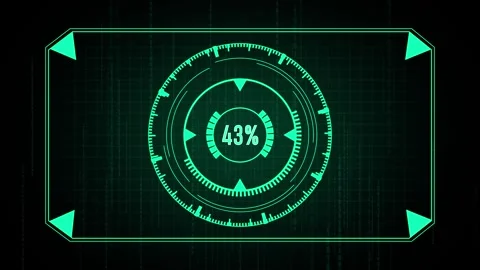 Futuristic digital interface displaying progress bar and binary code animat.. Stock-Footage 337366338