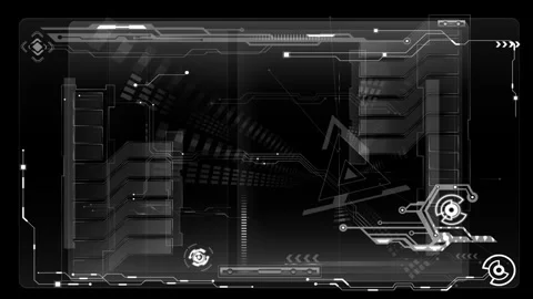 Futuristic digital interface displays continuous improvement , Futuristic di Stock Footage 321312290