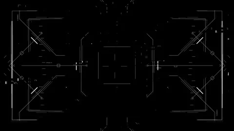 Futuristic Digital Interface with Dynamic Technology Patterns and Virtual D.. Stock Footage 341374333
