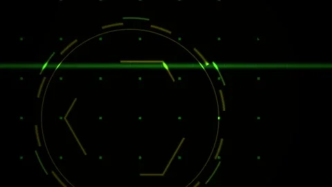 Futuristic digital interface elements glowing. Stock Footage 340015679