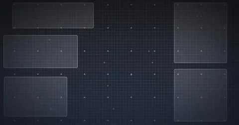Futuristic digital interface featuring grid layout and advanced design elements Stock Photos