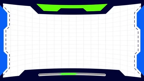 Futuristic Digital Interface Frame with Animated Loading Progress Bar Stock Footage 338304749