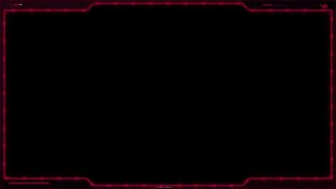 Futuristic digital interface frame with glowing red lines and grid patterns.. 動画素材 336365117