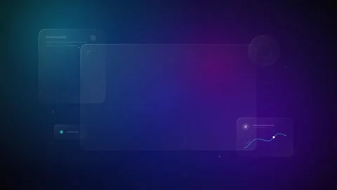 Futuristic digital interface with glass displaying data and analytics on a .. 動画素材 336365123