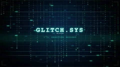 Futuristic Digital Interface with Glitch Effects and Cyber Security Data Stock Footage 345765696