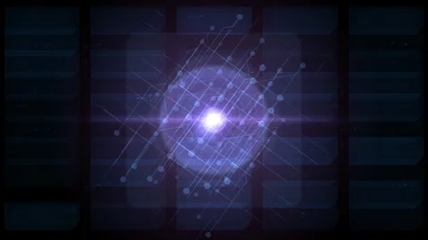 Futuristic Digital Interface Glowing Circuit Design Stock Footage 293569256