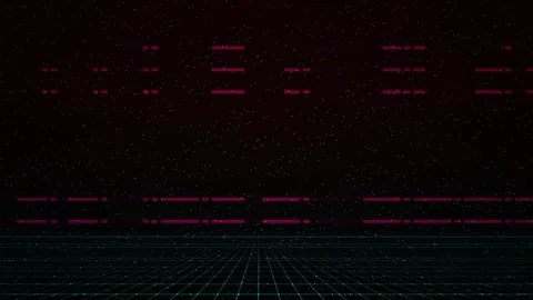 Futuristic Digital Interface With Glowing Data Lines And Grid Animation. Stock Footage 334521950