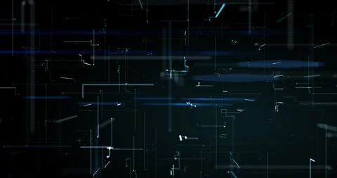 Futuristic digital interface with glowing lines and data connections moving a Stock Footage 331032106