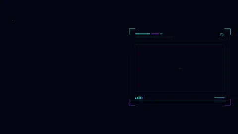Futuristic digital interface with glowing neon lines and data visualization.. 動画素材 336365122