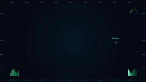 Futuristic Digital Interface HUD - Data Analysis and Monitoring Screen 動画素材 346659688