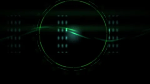 Futuristic Digital Interface HUD with Rotating Circular Data Elements and G.. Stock Footage 341806574