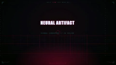 Futuristic Digital Interface with Neural Artifact Text and Glitchy HUD Elements Stock Footage 345751800