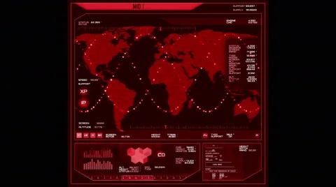 Futuristic digital interface screen Stock Footage 56654680