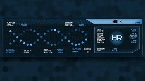 Futuristic digital interface screen Stock Footage 56889280