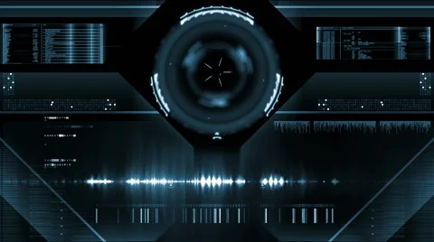 Futuristic digital interface screen Stock Footage 63430591