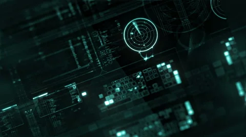 Futuristic digital interface screen Stock Footage 63430907