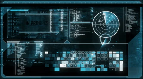 Futuristic digital interface screen Stock Footage 63431321