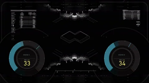 Futuristic digital interface screen Stock Footage 63768702