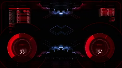 Futuristic digital interface screen Stock Footage 63768811